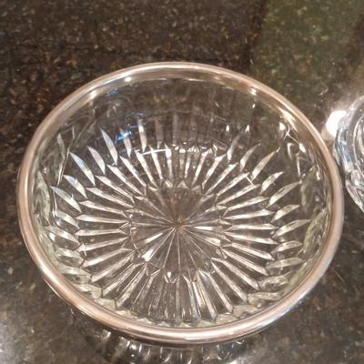 DETAILED PEWTER TRAY, MIKASA HEART BOWL AND GLASS BOWL