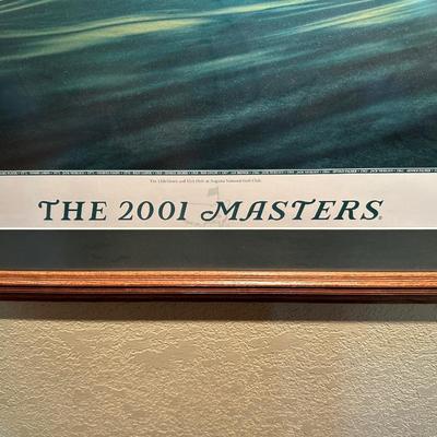 FRAMED PRINT OF THE 12TH HOLE AT THE 2001 MASTERS