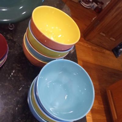 SMALLER CROCK POT, COLORFUL BOWLS AND HEART SHAPED PLATES AND MORE