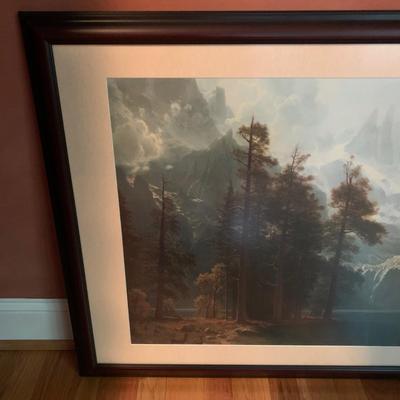 Framed Sierra Nevada Print by Albert Bierstadt (M-KW)