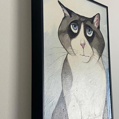 2002 Signed Georg Williams Cat Painting
