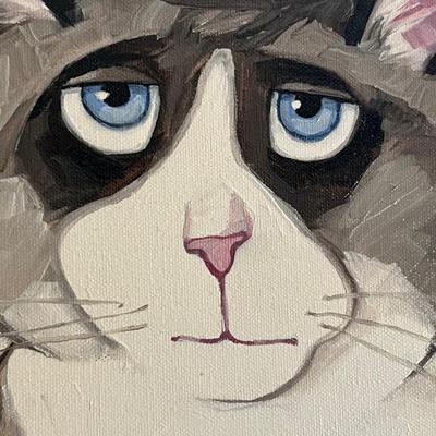 2002 Signed Georg Williams Cat Painting