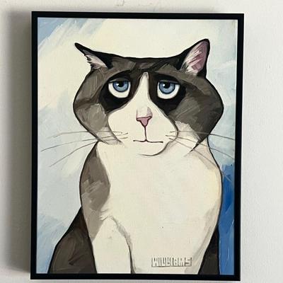 2002 Signed Georg Williams Cat Painting