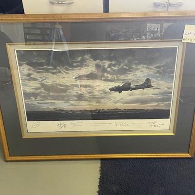 Memphis Belle  B-17 Fortress Crew Signed Framed Art