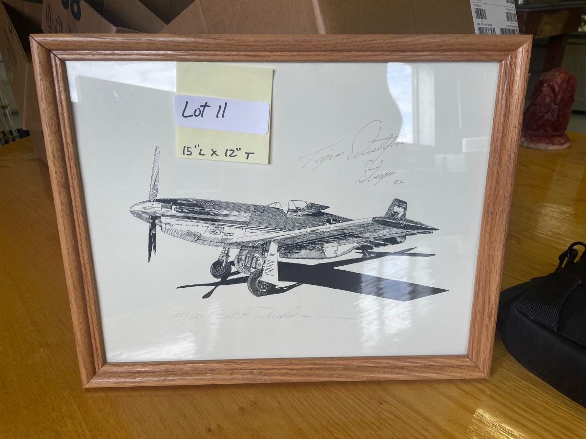 Framed Burt Donald Airplane Art