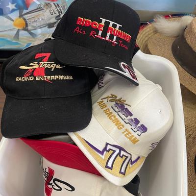 Lot of Assorted Hats & Air Racing Themed Ball Caps