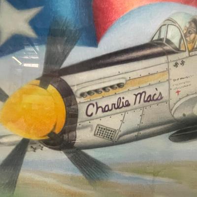 Charles Mac's Airplane framed art