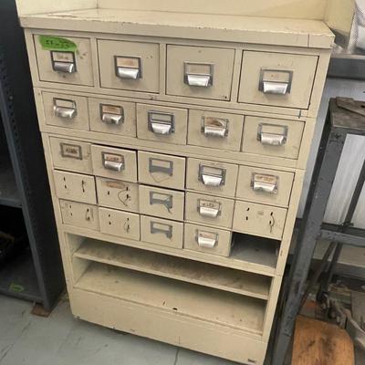 Rolling Metal Storage Drawers/Cabinet - 23 Drawers - 54"t x 33"w