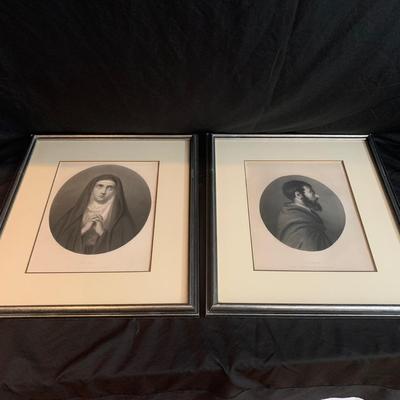 The Nun and the Monk Framed Prints (MB-KW)