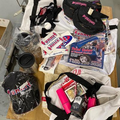 Box of Promotional Items - Hats, Mugs, Golf Balls