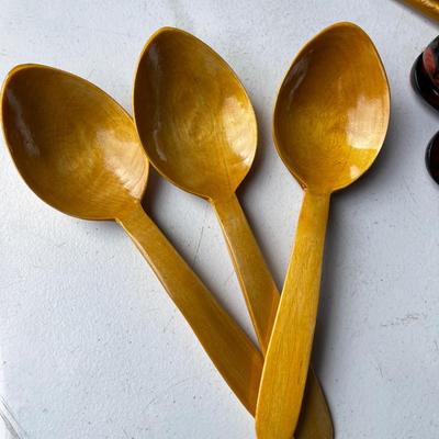 Vintage Khokloma Wood Spoons