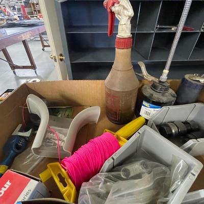 Box of Misc. Tools & More