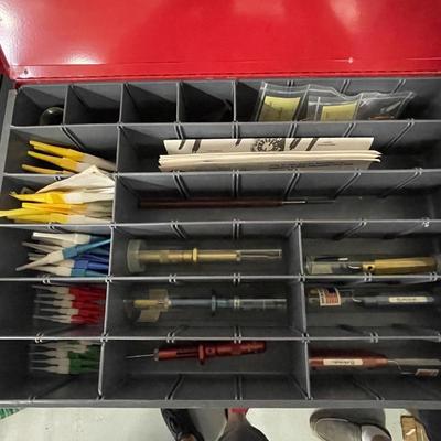 Red Metal Case with Astro Insertion Tools & Components