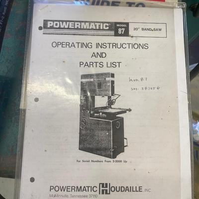 Large Powermatic Ban Saw - Model 87 20"