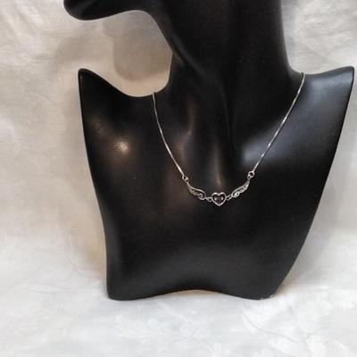 Unique Vintage Amethyst 16" 925 Necklace