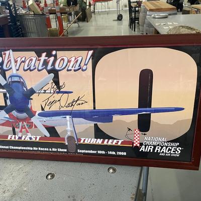 Framed Air Race Poster - Signed by ?
