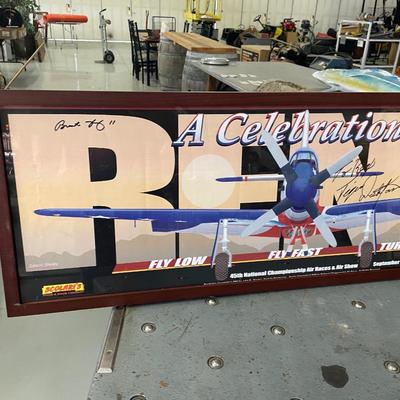 Framed Air Race Poster - Signed by ?