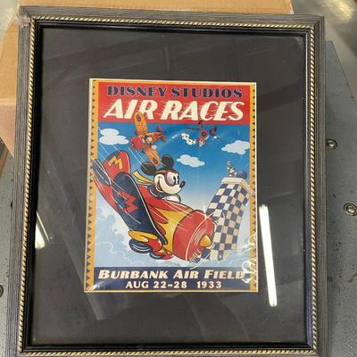 Framed Disney Studios Air Race Poster
