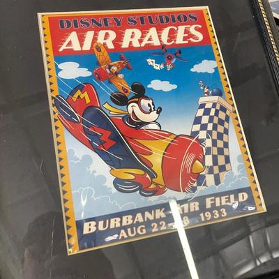 Framed Disney Studios Air Race Poster