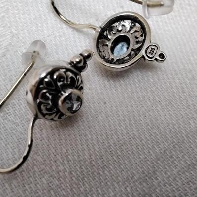 London Blue Topaz 925 Earrings