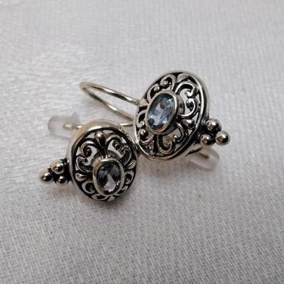 London Blue Topaz 925 Earrings