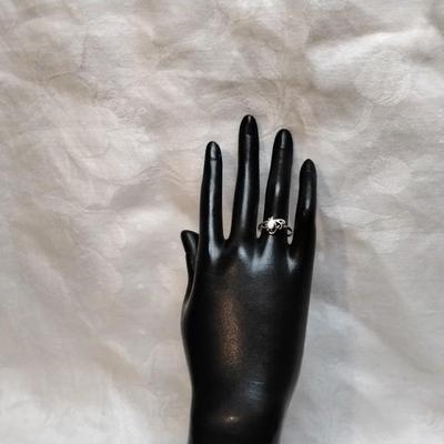 Vintage Milky Quartz 925 Ring Size 7.5