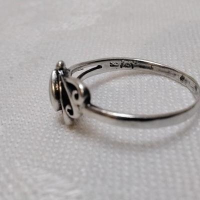 Vintage Milky Quartz 925 Ring Size 7.5