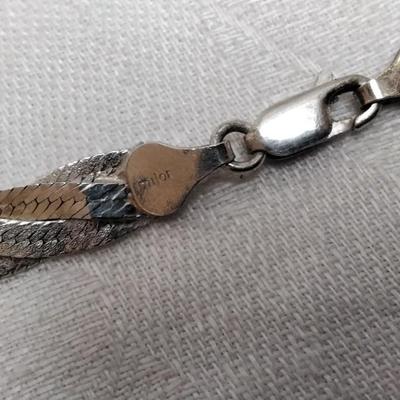 Triple Braid MILOR Italian 925 18" Necklace