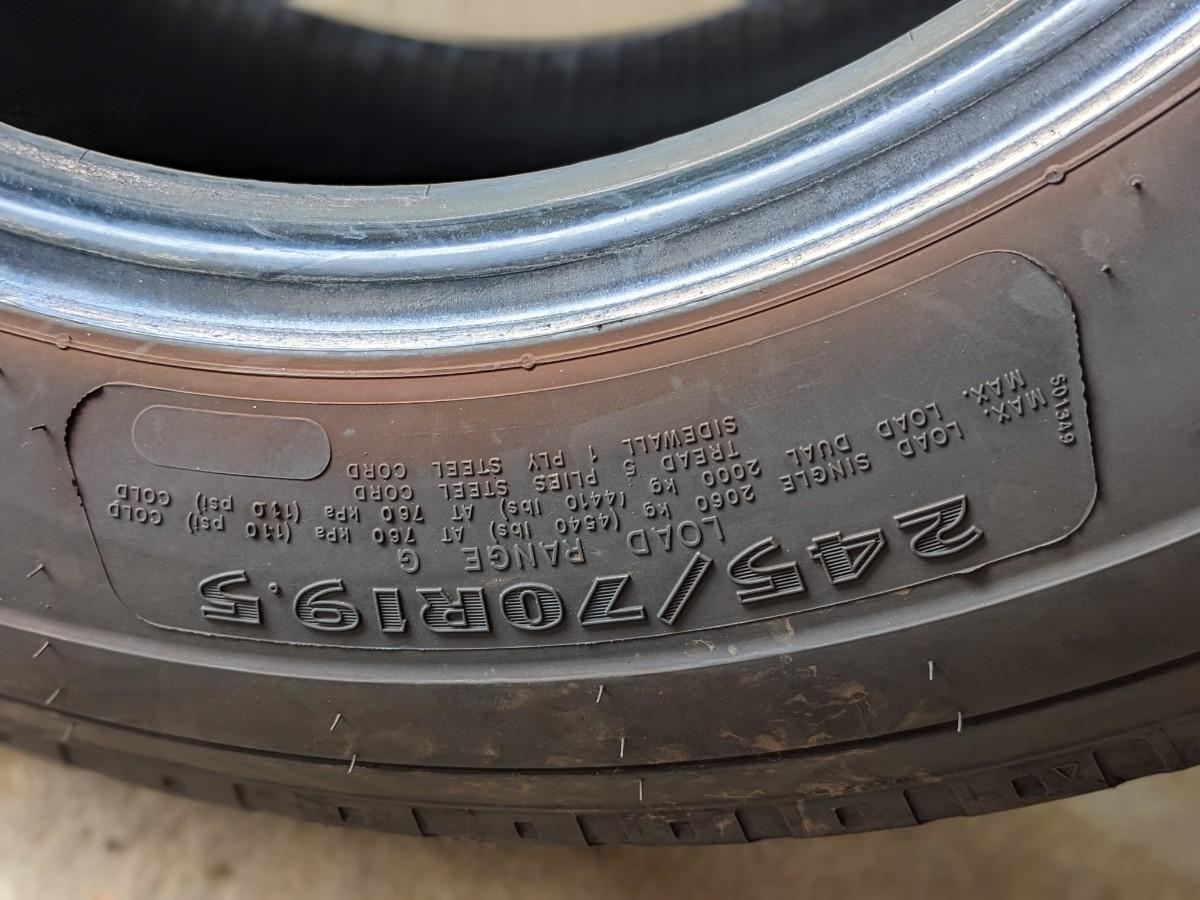 2 New Goodyear G670 RV Tires 245/70R19.5