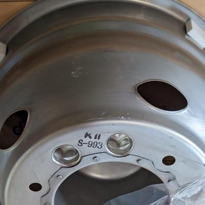 NIB 2 Rear RV Hubcaps 19.5" x 6.75", 1 Front Hubcap