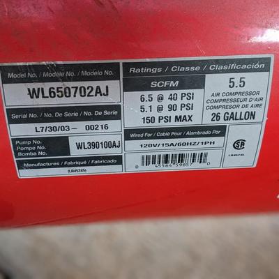 Husky 26gal Air Compressor
