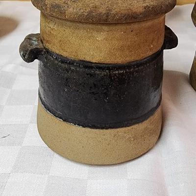 Set of 4 Pottery Cannisters