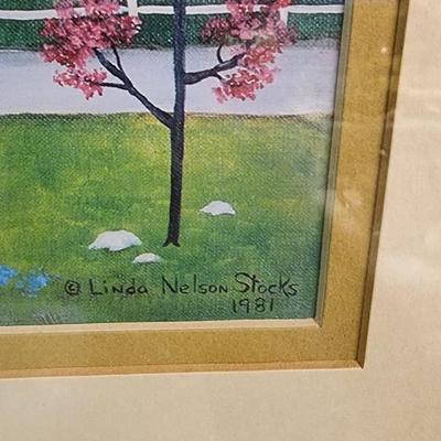 Set of 2 Folk Art Prints by Linda Nelson Storks