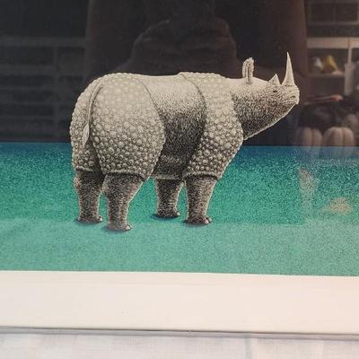Rhino by Jonathan Meader- signed and numbered