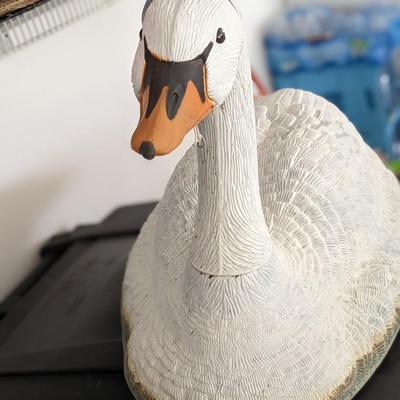 2 Mute Pond Swan Decoys