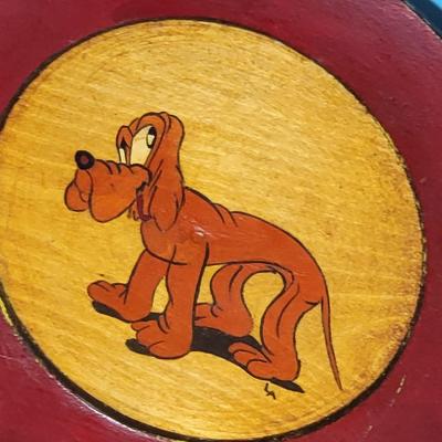 Antique Wooden Disney Character Chargers Plates
