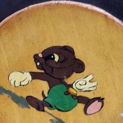 Antique Wooden Disney Character Chargers Plates