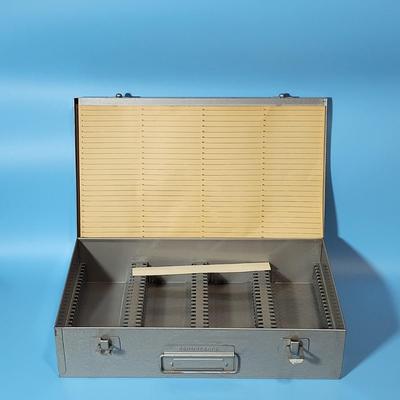 Vintage Brumberger Metal Slides Case