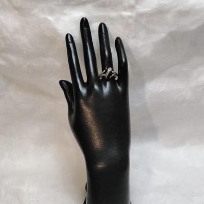Onyx With Marcasite Sash 925 Ring Size 8