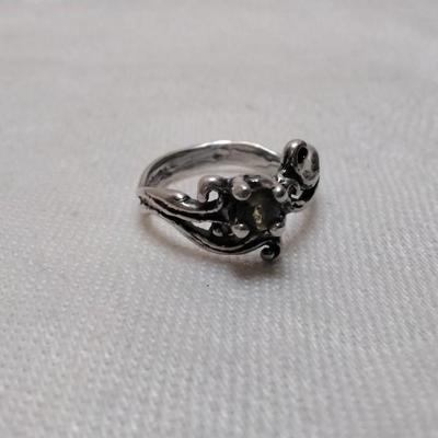 Antique Citrine 925 Ring Size 5.5