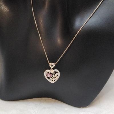 Ross Simons Ruby Gold Vermeil 18" Necklace