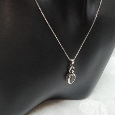Antique Garnet 925 18" Necklace