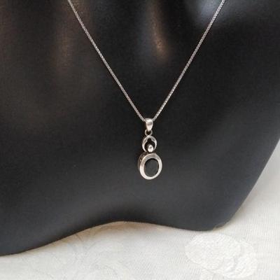 Antique Garnet 925 18" Necklace