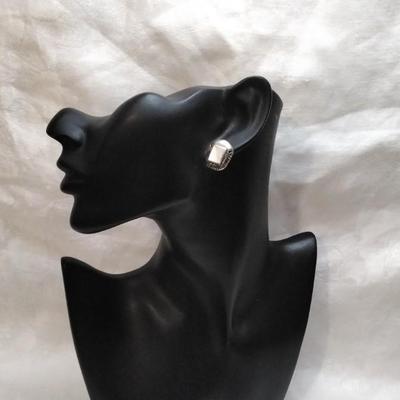 Vintage Mother of Pearl 925 Earrings