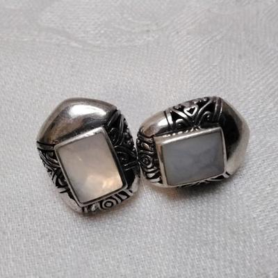 Vintage Mother of Pearl 925 Earrings