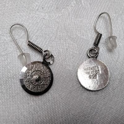 Vintage Aztec Mexico 950 Earrings