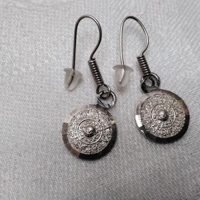Vintage Aztec Mexico 950 Earrings