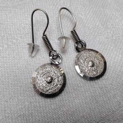 Vintage Aztec Mexico 950 Earrings
