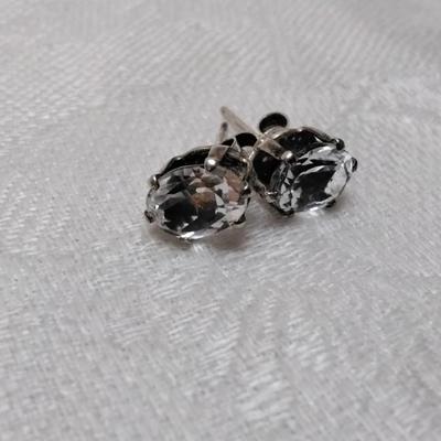 Vintage Aquamarine 925 Earrings
