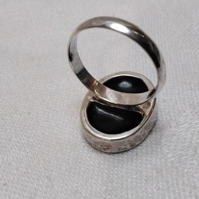 Unique Vintage Abalone 925 Ring Size 8